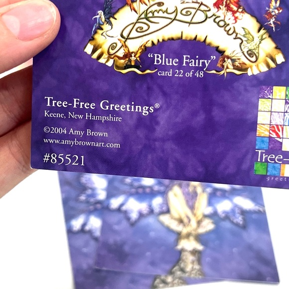 2004 Amy Brown Unicorn Fairies Dragon Stationary Card Envelope Set in Tin combo - Picture 15 of 16